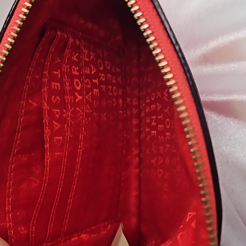 kate spade Red Wristlet Gold Zipper - Picture 6 of 8